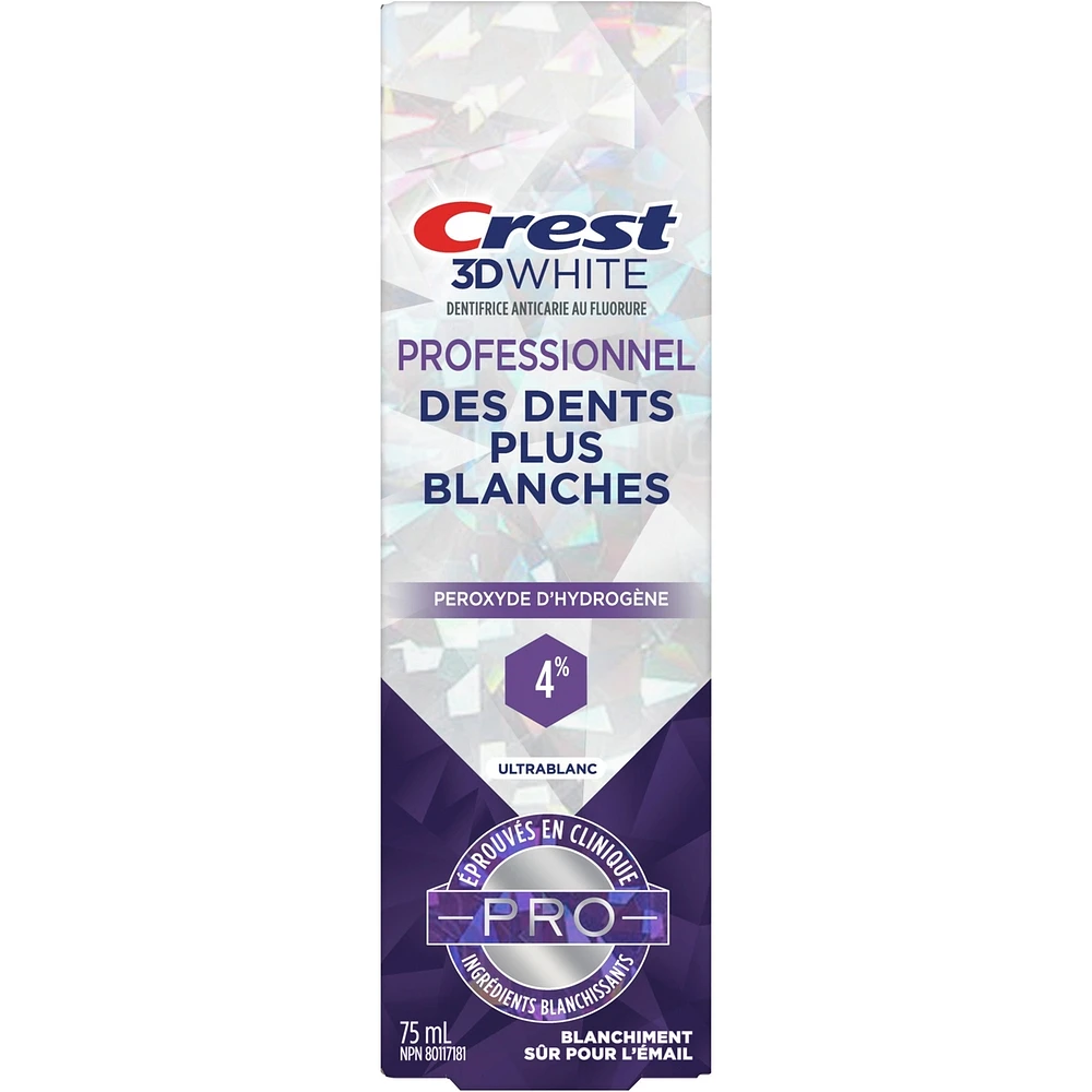 Crest 3D White Professional Ultra White Toothpaste 75 ml
