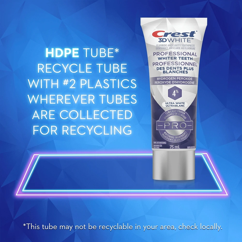 Crest 3D White Professional Ultra White Toothpaste 75 ml