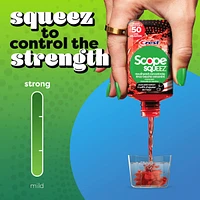 Scope Squeez Mouthwash Concentrate, Cinnamint Flavour, Equal Uses up to 1L Bottle *vs 1L Scope Outlast Mouthwash, Squeez to Control the Strength