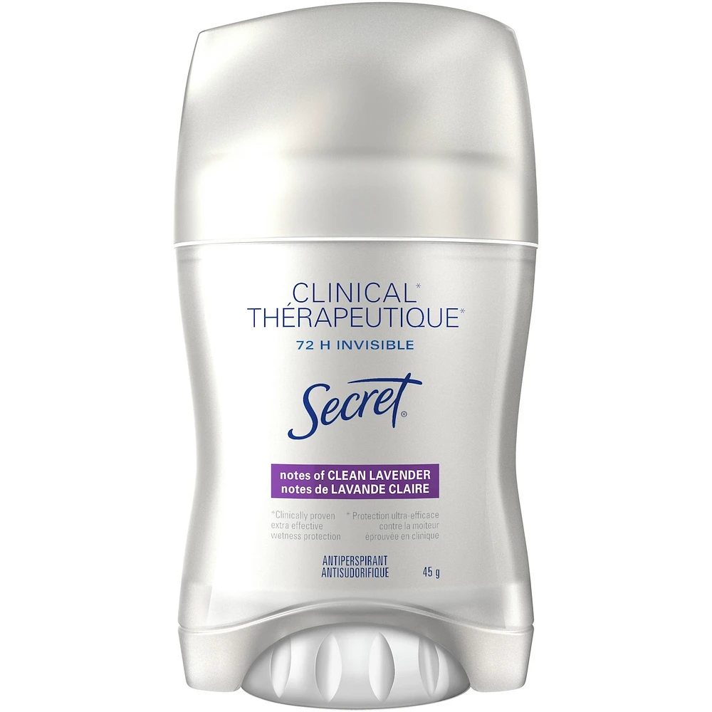 Clinical Strength Invisible Solid Antiperspirant and Deodorant, Clean Lavender