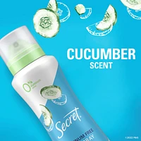 Dry Spray Aluminum Free Deodorant for Women, Cucumber