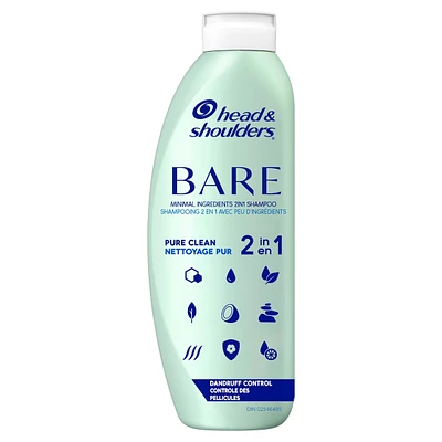 Shampooing et revitalisant antipelliculaire 2en1 BARE Nettoyage pur, traitement antipelliculaire