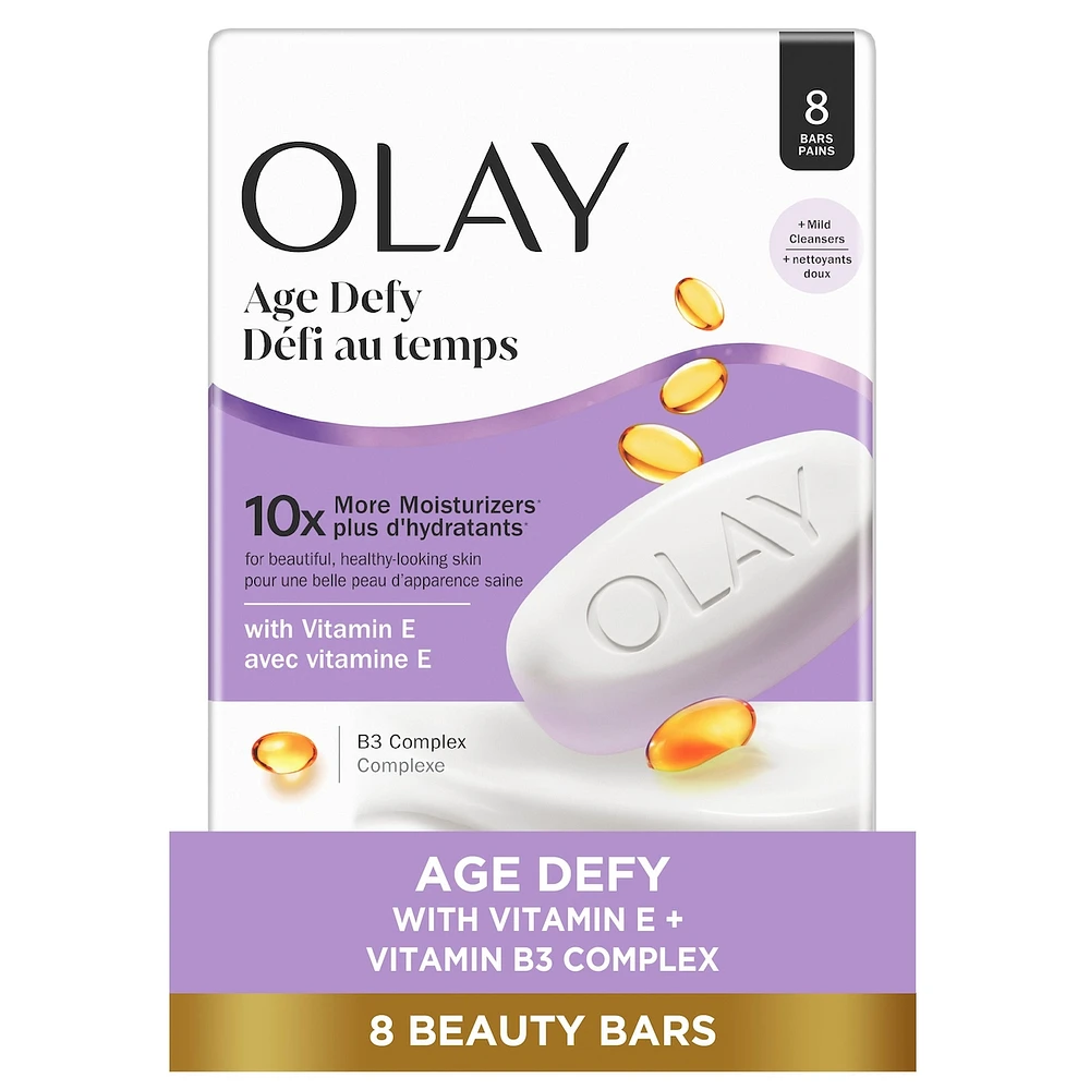 Pain de savon Défi au temps avec complexe de vitamine B3 et de vitamine E, pains de beauté de , 8 unités