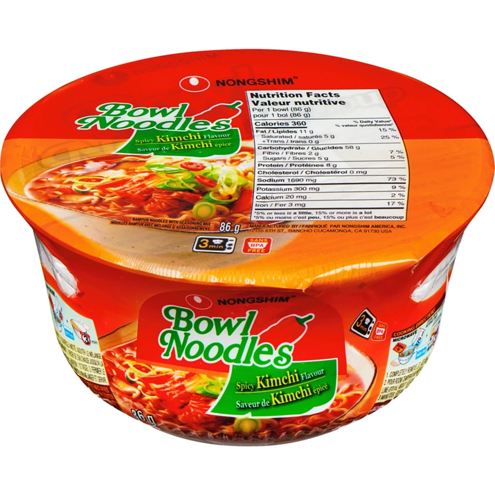 Bol de nouilles au kimchi