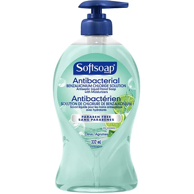 Softsoap Antibacterial Liquid Hand Soap Pump, Fresh Citrus - 332 ML