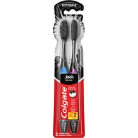 Colgate 360 Charcoal Toothbrush, Adult Soft Toothbrushes
