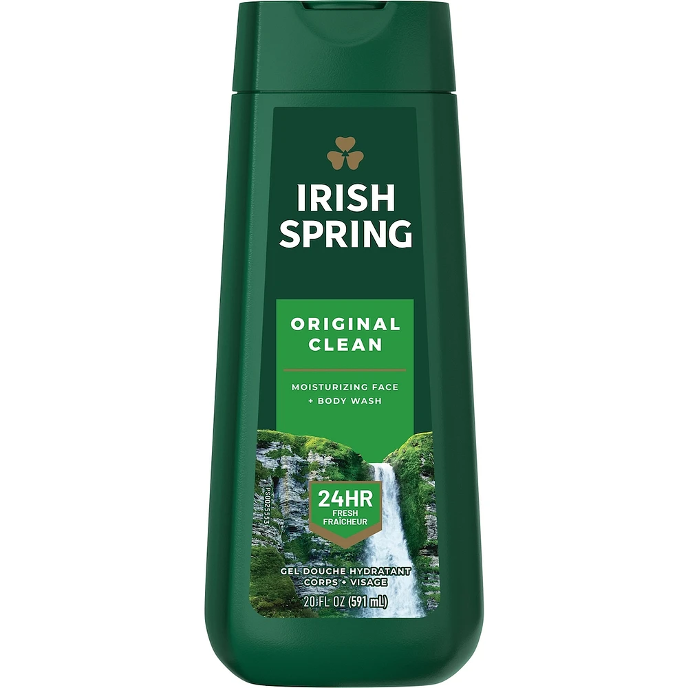 Irish Spring Original Clean Gel Douche pour Hommes, 591 mL