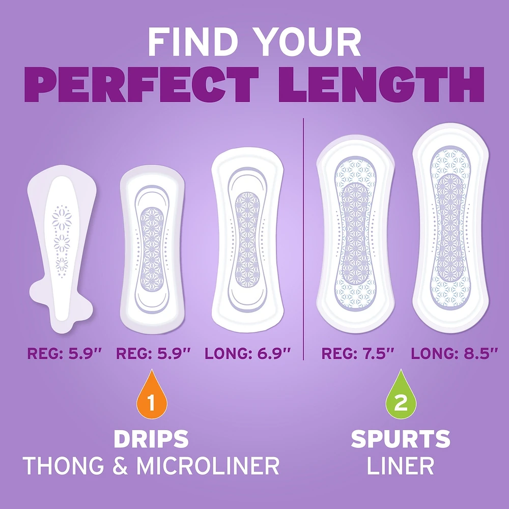 Daily Incontinence Panty Liners, Very Light Absorbency