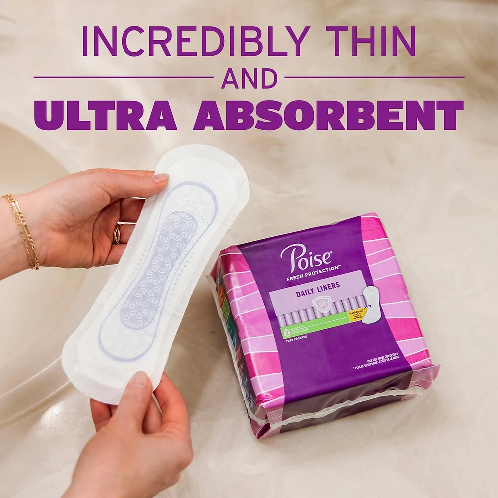 Daily Incontinence Panty Liners, Very Light Absorbency