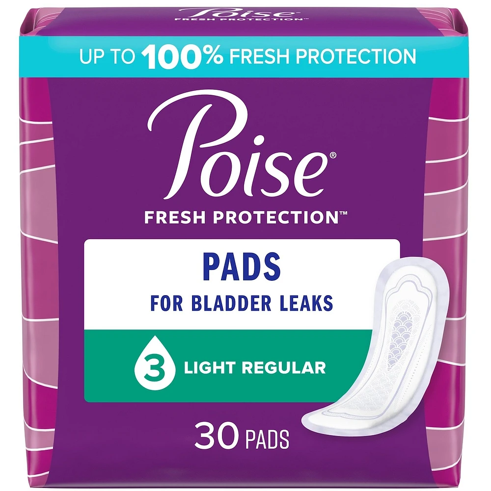 Incontinence Pads, Light Absorbency, Regular