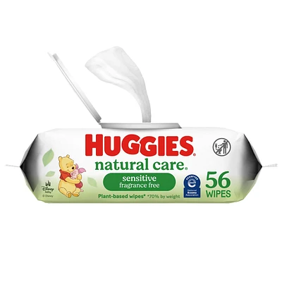 Natural Care Sensitive Baby Wipes, Unscented, 1 Flip-Top Pack