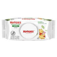 Natural Care Sensitive Baby Wipes, Unscented, 1 Flip-Top Pack