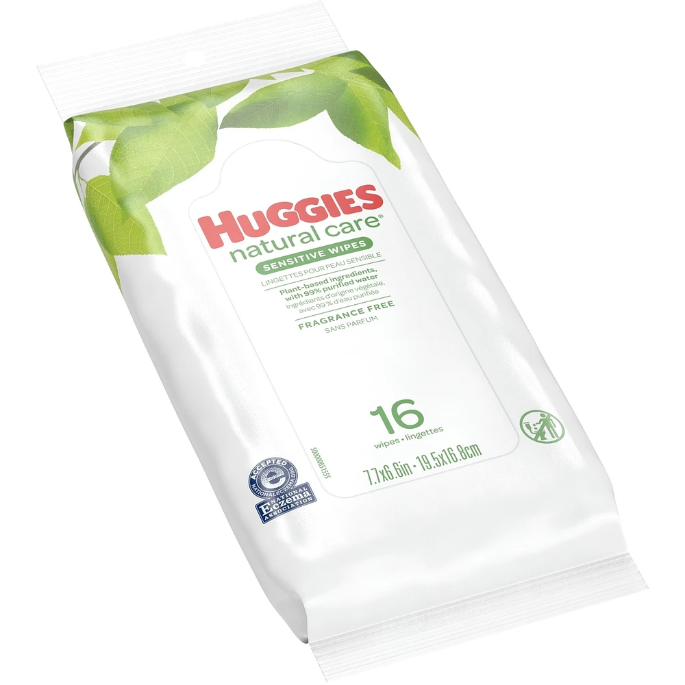 Natural Care Sensitive Baby Wipes, Unscented, 1 Soft Pack