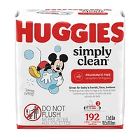 Simply Clean Unscented Baby Wipes