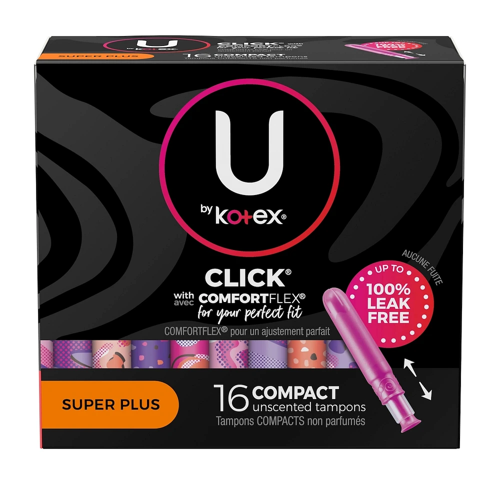 Click Compact Tampons, Super Plus, 16 ct