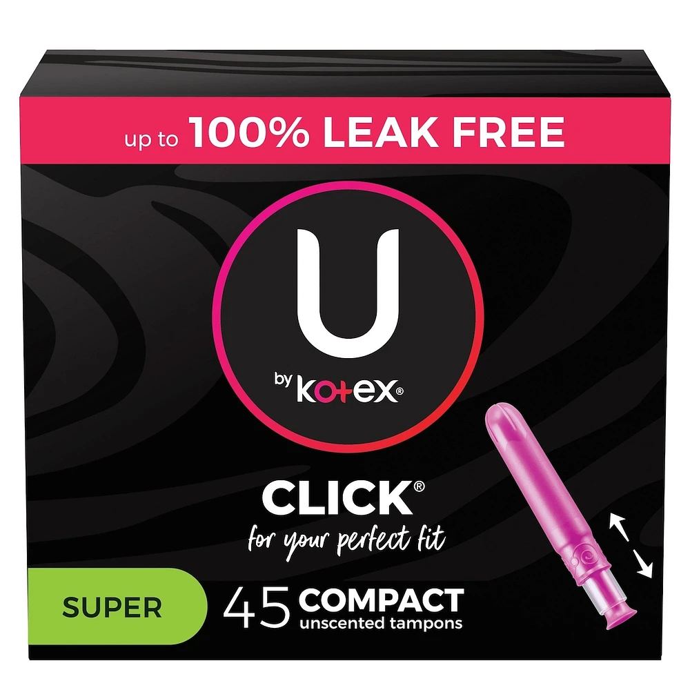 Click Compact Tampons, Super, 45 ct