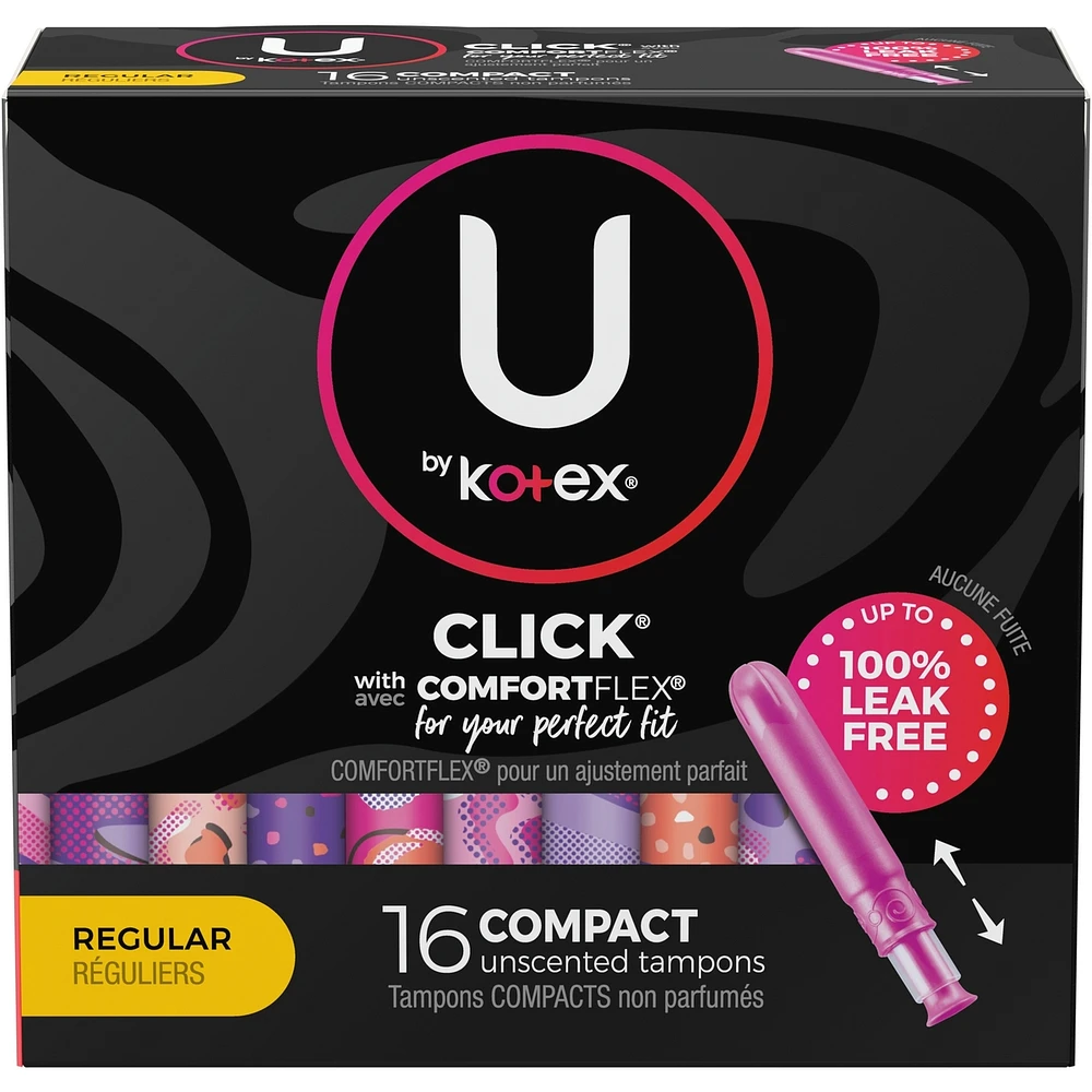 Click Compact Tampons, Regular Absorbency, 16 ct