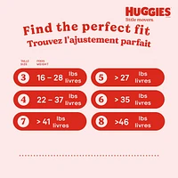 Couches pour bébés  Little Movers, taille 6 (35 livres et plus), 50 couches