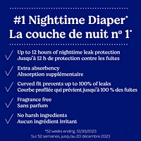 Overnites Nighttime Baby Diapers, Size 5 (27+ lbs), 50 Ct