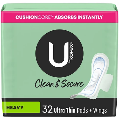 Clean & Secure Ultra Thin Pads with Wings