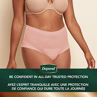 Depend Silhouette Adult Incontinence & Postpartum Underwear for Women, Maximum Absorbency, Large