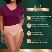 Depend Silhouette Adult Incontinence & Postpartum Underwear for Women, Maximum Absorbency, Large