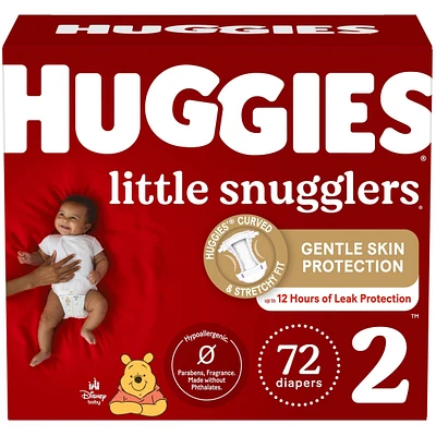 Couches pour bébés Huggies Little Snugglers, taille 2, 72 couches