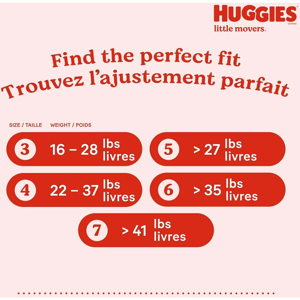 Little Movers Baby Diapers, Size 7