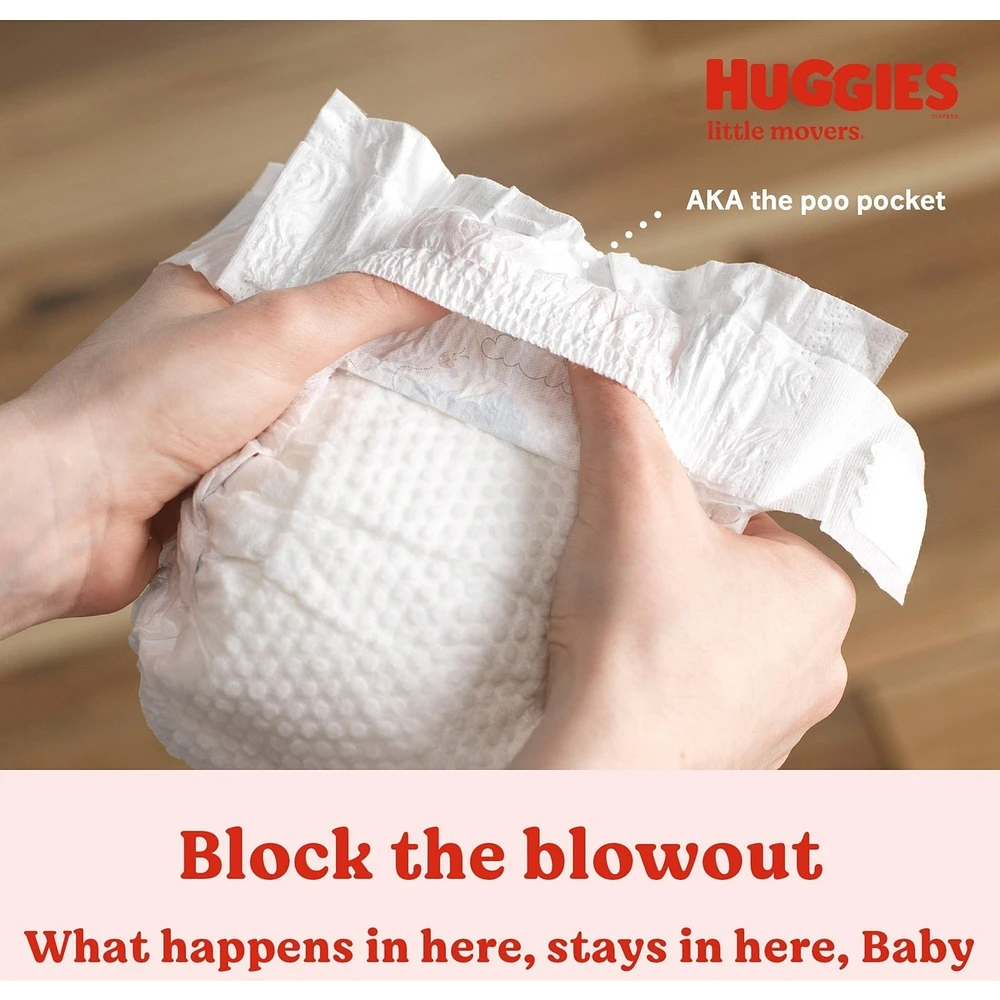 Little Movers Baby Diapers, Size 7