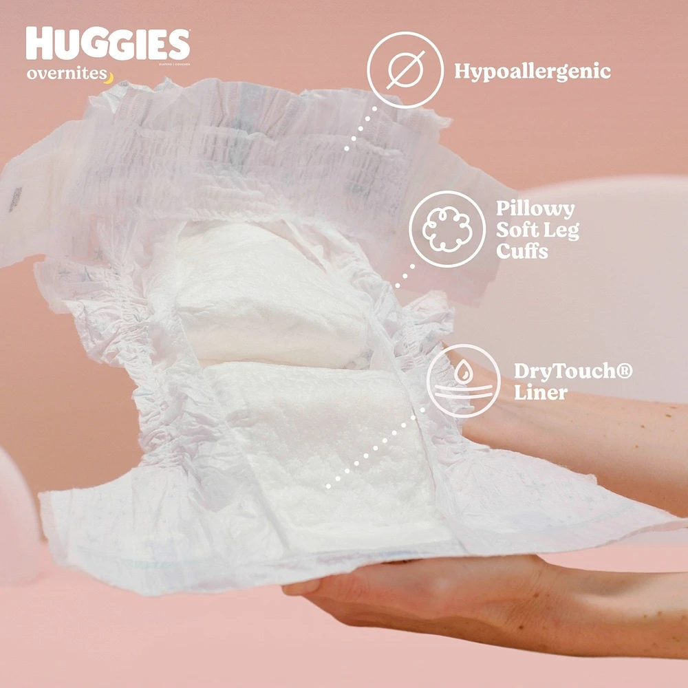 Couches pour bébé Huggies Overnites pour la nuit, taille 7 (plus de 19 kg [41 livres])