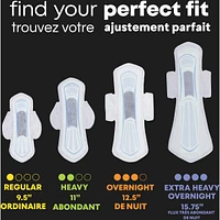 Ultra Thin Overnight Pads with Wings, Extra Heavy Absorbency