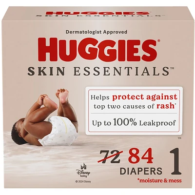 Skin Essentials Baby Diapers, Size 1 (8-14 lbs)
