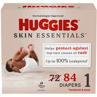 Skin Essentials Baby Diapers, Size 1 (8-14 lbs)