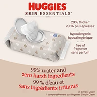 Skin Essentials Baby Wipes, 6 Flip Top Packs