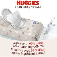 Skin Essentials Baby Wipes, 6 Flip Top Packs