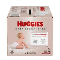 Couches pour bébés  Skin Essentials, taille 2 (5 à 8 kg [12 à 18 livres]), 74 couches