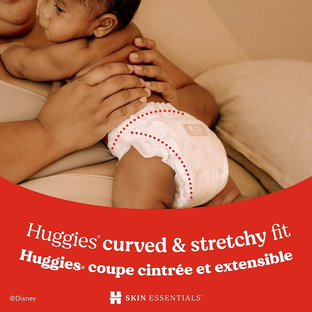 Couches pour bébés  Skin Essentials, taille 2 (5 à 8 kg [12 à 18 livres]), 74 couches