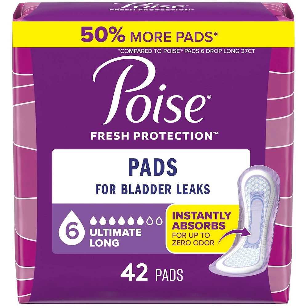 Serviettes d’incontinence et en période post-partum, 5 gouttes absorption maximale, longueur longue