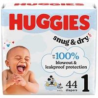 Couches pour bébés  Snug & Dry, taille 1 (4 à 6 kg [8 à 14 livres]), 44 couches