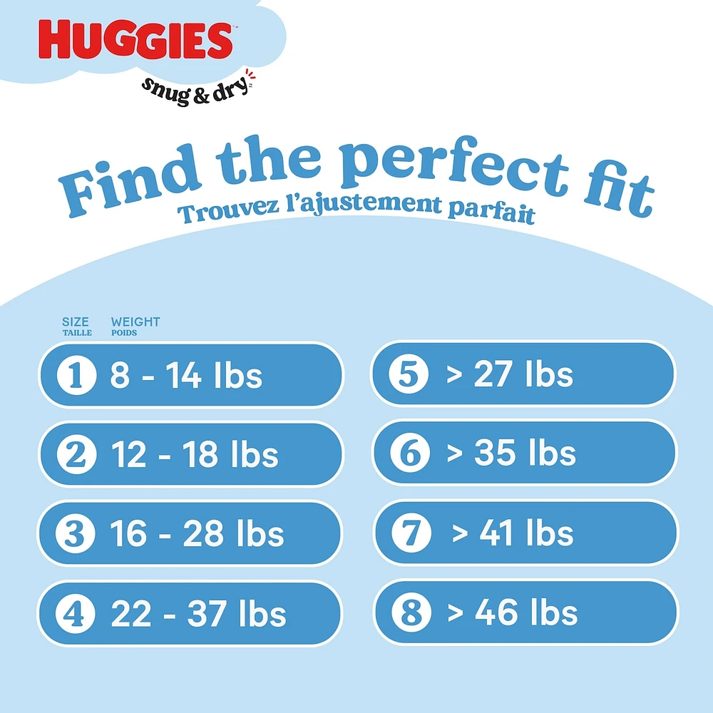 Couches pour bébés  Little Snugglers, taille 5 (12 kg et plus [27 livres et plus]), 84 couches
