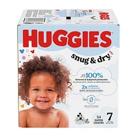 Couches pour bébés  Snug & Dry, taille 7 (18 + kg [41 +  livres]), 54 couches