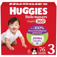 Couches pour bébé Little Movers HuggFit 360° avec ceinture à 360