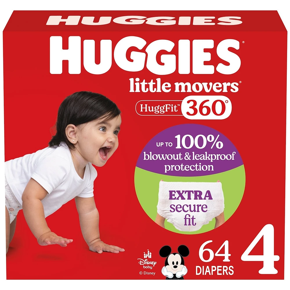 Couches pour bébé Little Movers HuggFit 360° avec ceinture à 360
