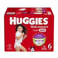 Couches pour bébé Little Movers HuggFit 360° avec ceinture à 360