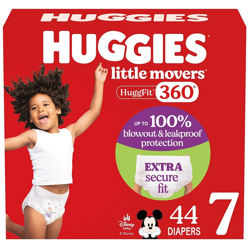 Couches pour bébé Little Movers HuggFit 360° avec ceinture à 360