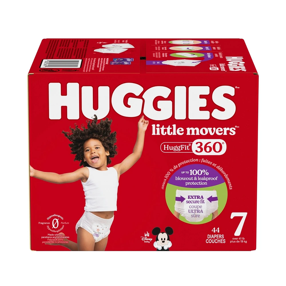 Couches pour bébé Little Movers HuggFit 360° avec ceinture à 360
