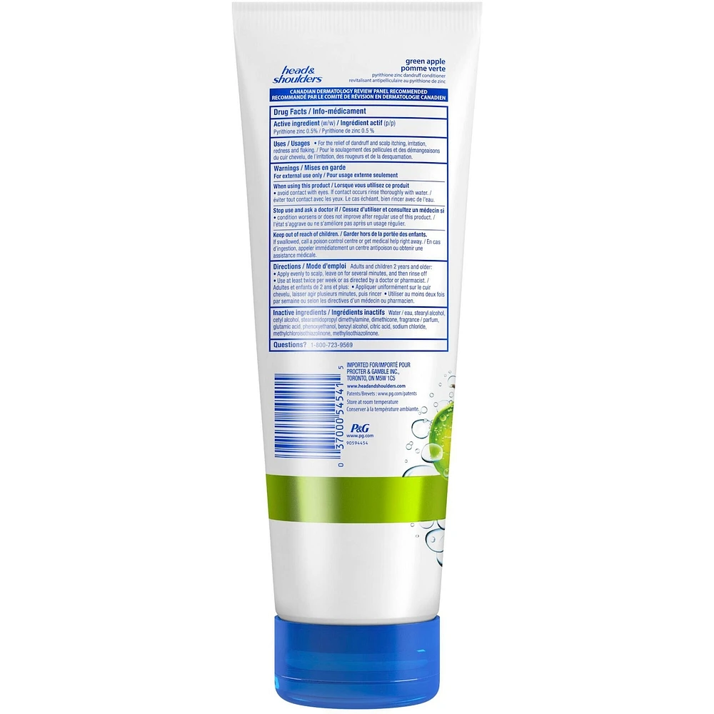Head and Shoulders Green Apple Daily-Use Anti-Dandruff Conditioner, 325 mL