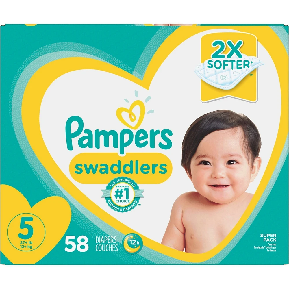 Pampers Swaddlers Diapers Size 5 58 Count