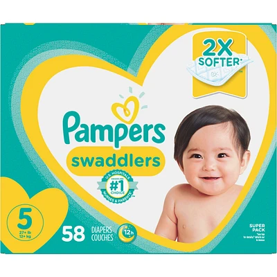 Pampers Swaddlers Diapers Size 5 58 Count