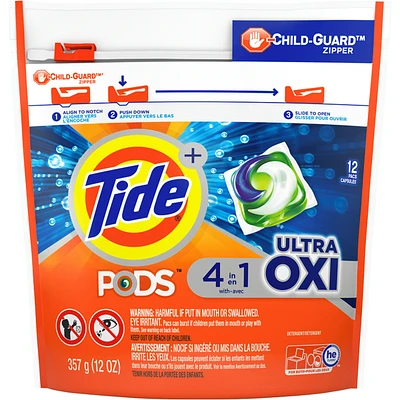 Capsules de détergent à lessive liquide Pods Ultra Oxi, 12 capsules